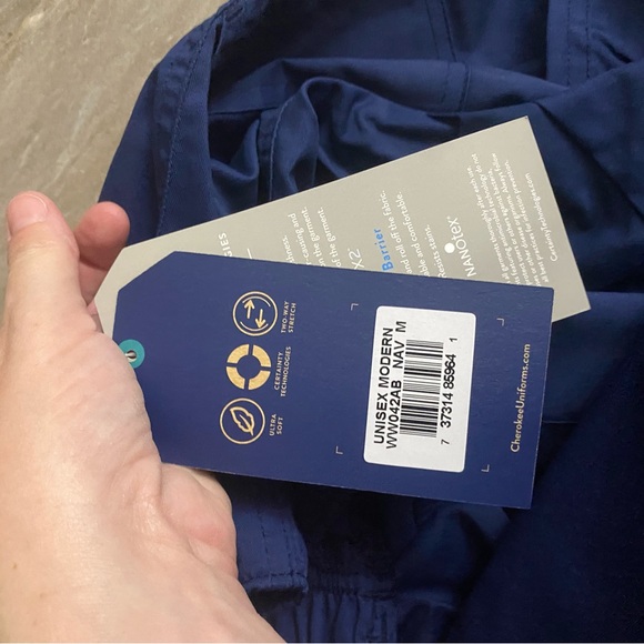 Cherokee NWT Navy scrub pants ultra soft with certainty antimicrobial - Picture 3 of 5